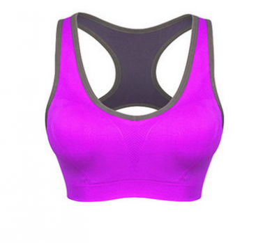 SKTF002 design solid color without rims sports bra make seamless fitness underwear order women's yoga vest sports vest supplier sports vest price back view